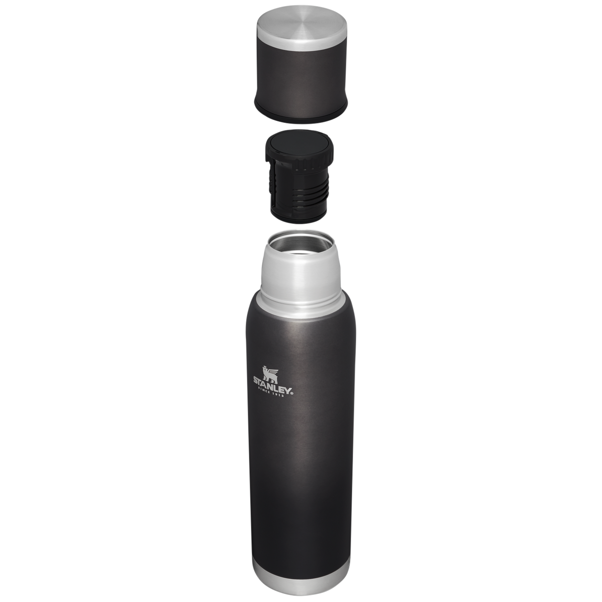 Stanley 1.1 QT Adventure To Go Bottle with Insulated lid in Charcoal Black
