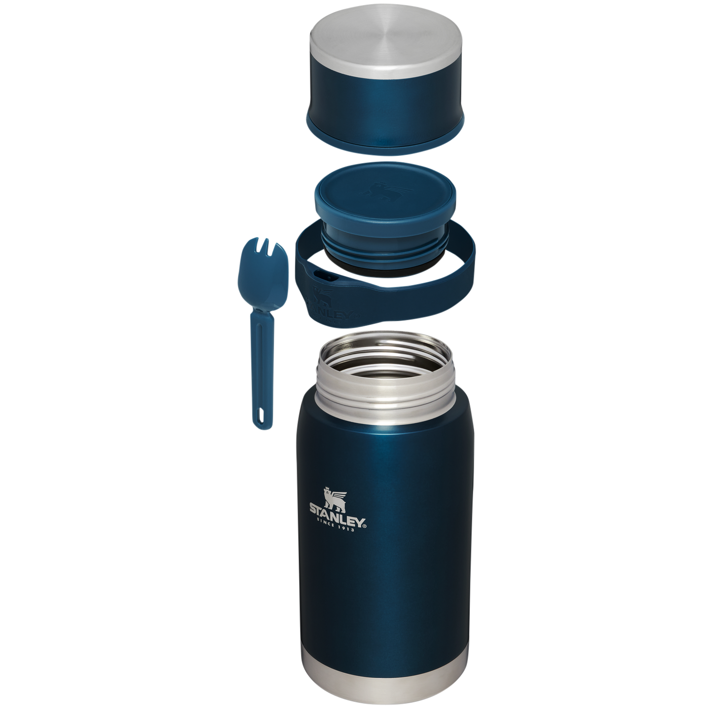 Stanley 36 oz To-Go Food Jar with Spork in Blue Glow