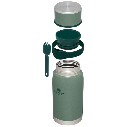 Stanley 36 oz To-Go Food Jar with Spork in Hammertone Green