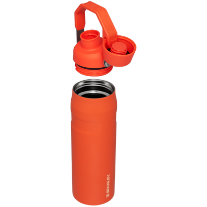 Stanley IceFlow Water Bottle with Fast Flow Lid 24 OZ In Tigerlily Orange