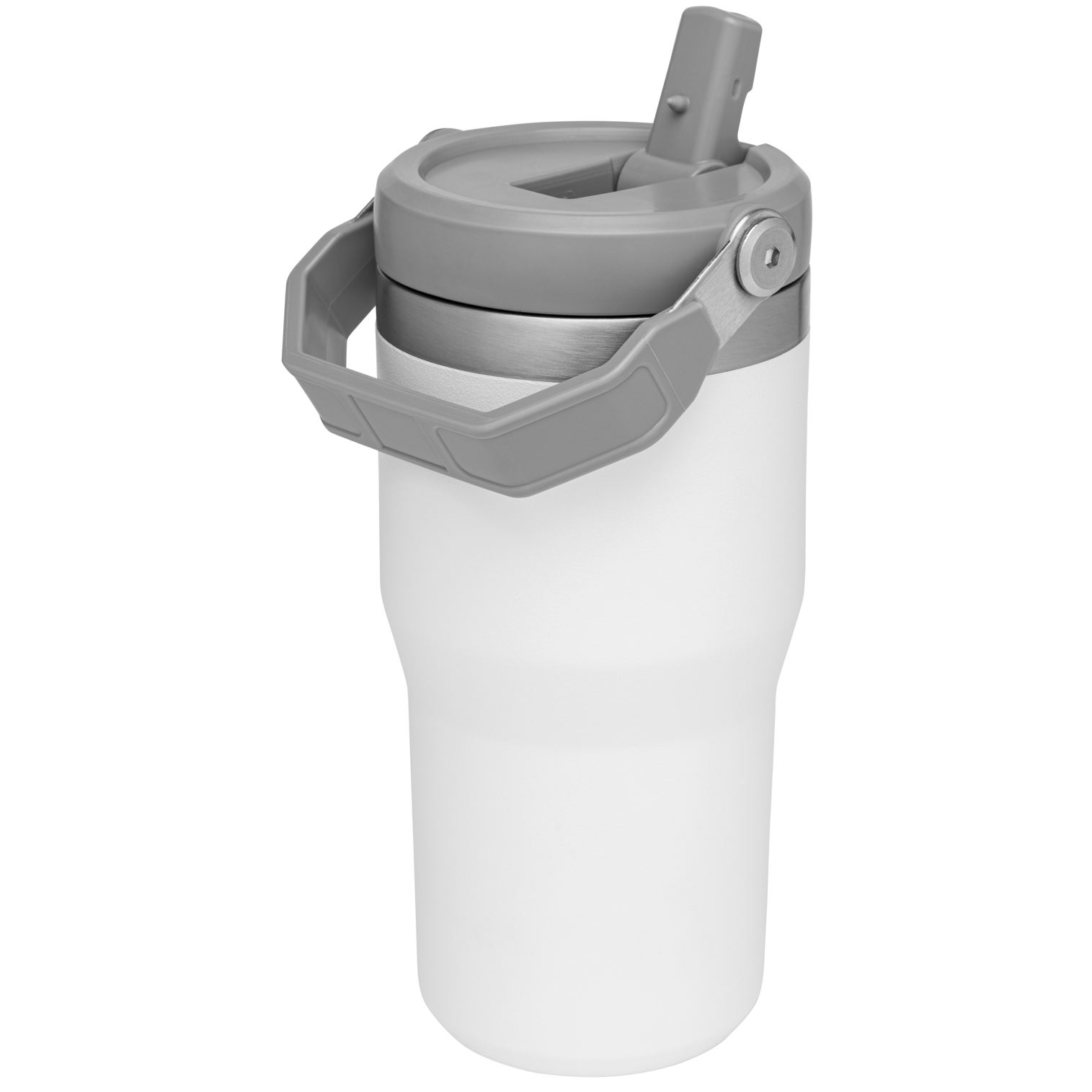 Stanley The IceFlow FlipStraw Tumbler Water Bottle 20 OZ In Polar White