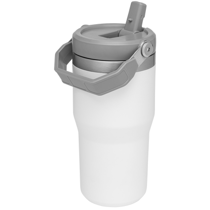 Stanley The IceFlow FlipStraw Tumbler Water Bottle 20 OZ In Polar White