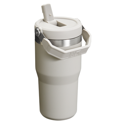 Stanley The IceFlow FlipStraw Tumbler Water Bottle 20 OZ In Ash Grey
