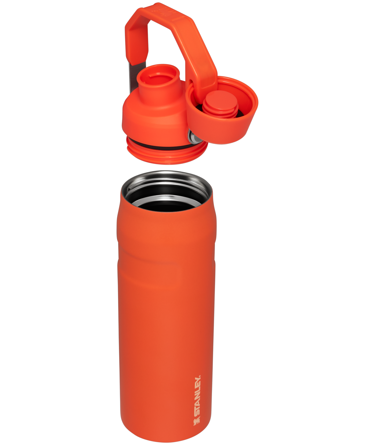 Stanley IceFlow Water Bottle with Fast Flow Lid 24 OZ In Tigerlily Orange