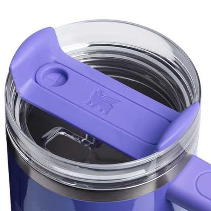 The Stanley Quencher H2.O FlowState Tumbler with Handle 20 OZ Cup in Punch Shimmer Purple