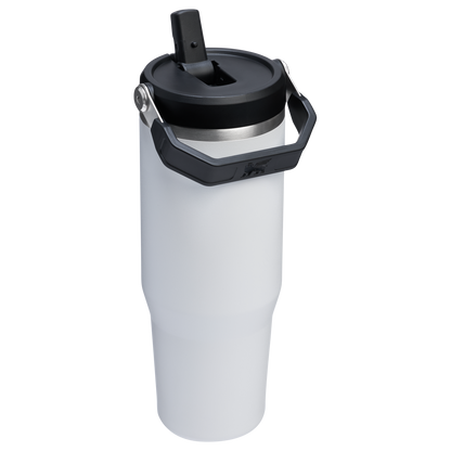 Stanley 30 OZ Ice Flow Flip Straw Insulated Tumbler In Frost White