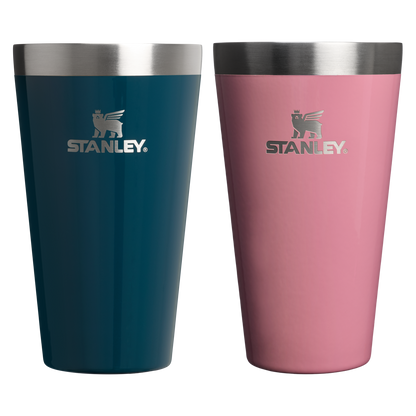 Stanley 16 OZ Stacking Pint Glass Set Of Two In Blue and Pink
