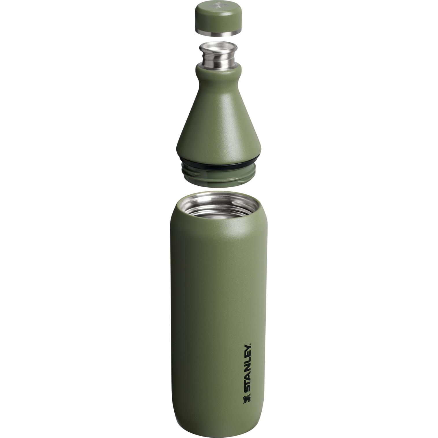 Stanley All Day Slim Water Bottle 20 OZ In Dried Pine Green