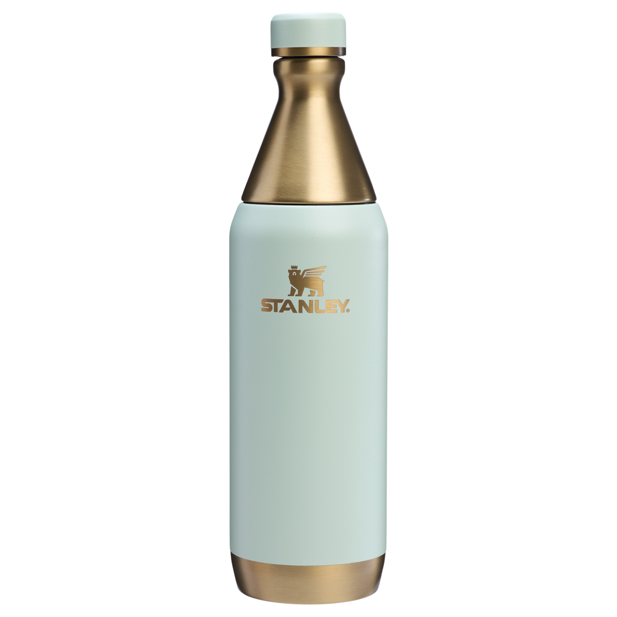 Stanley All Day Slim Water Bottle 20 OZ In Gilded Celadon Blue