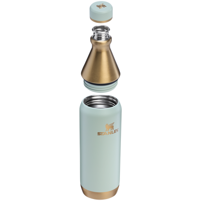 Stanley All Day Slim Water Bottle 20 OZ In Gilded Celadon Blue