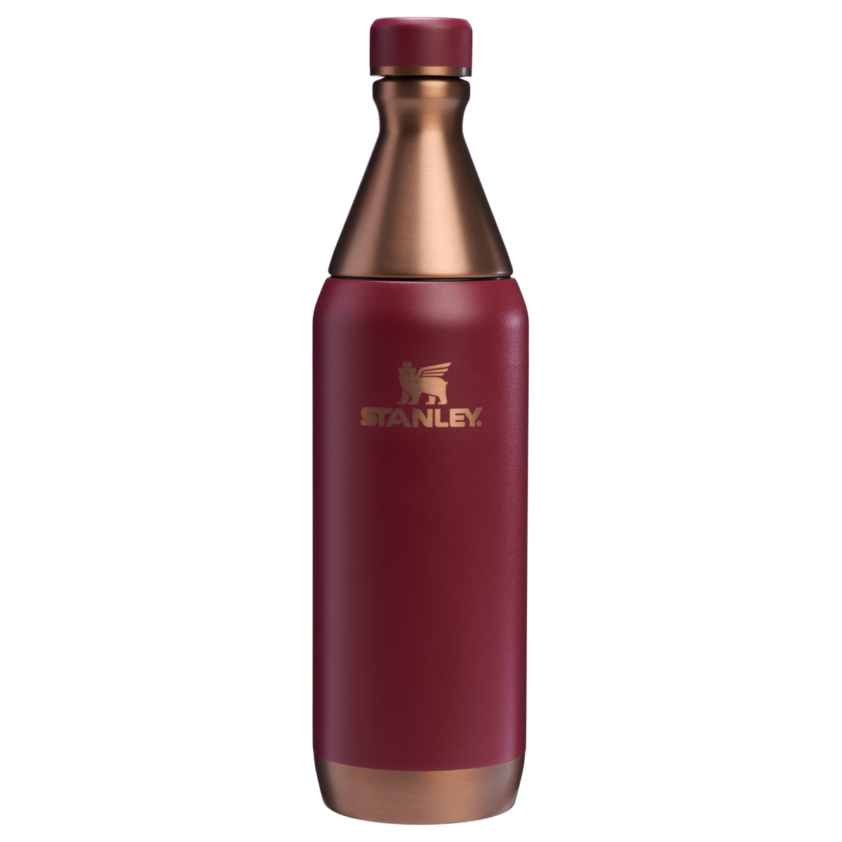 Stanley All Day Slim Water Bottle 20 OZ In Gilded Pomegranate Red