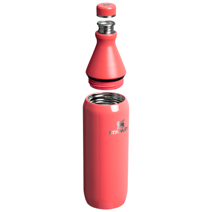Stanley All Day Slim Water Bottle 20 OZ In Hot Coral Gloss