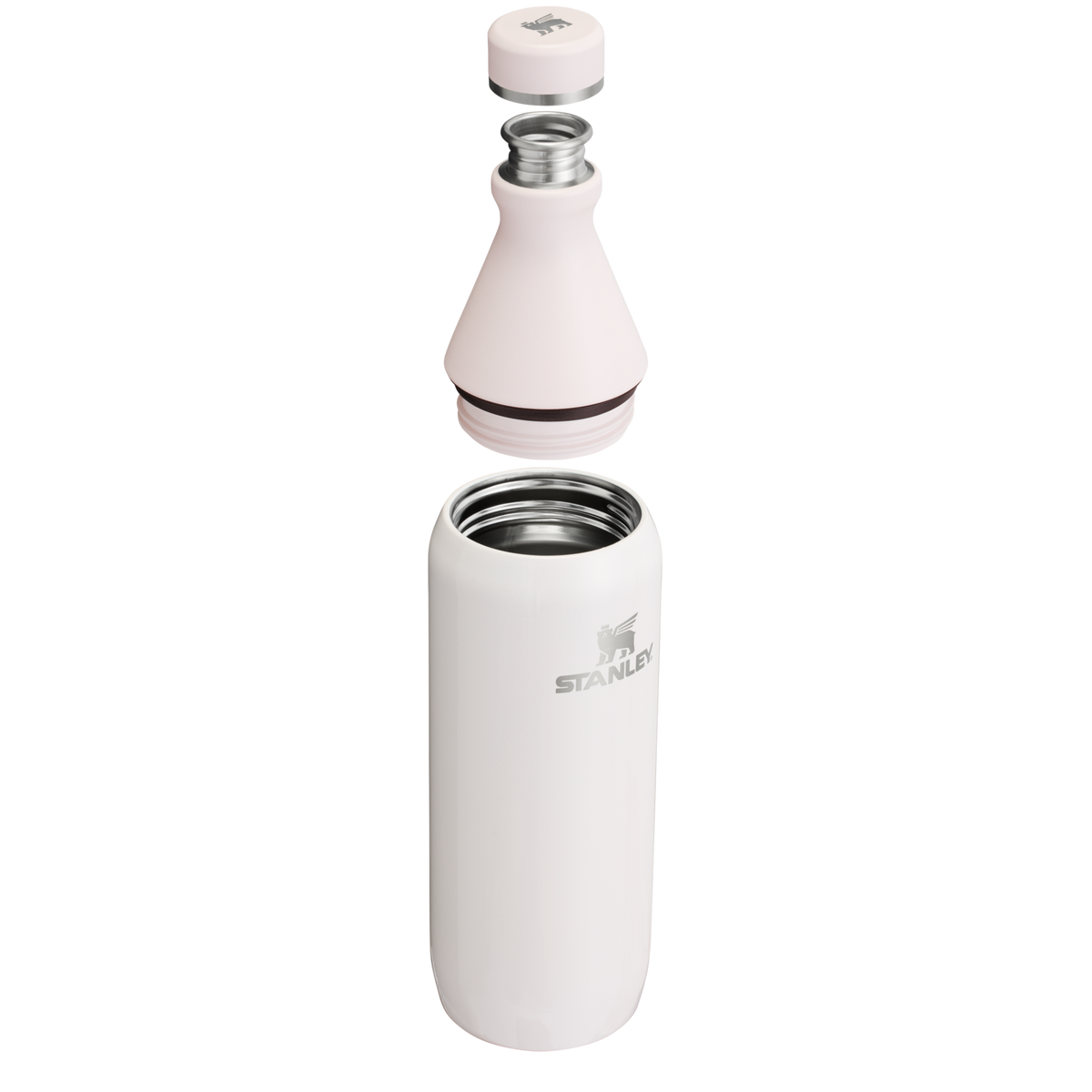 Stanley Leak Proof 20 OZ All Day Slim Bottle with removable collar in Rose Quartz Gloss