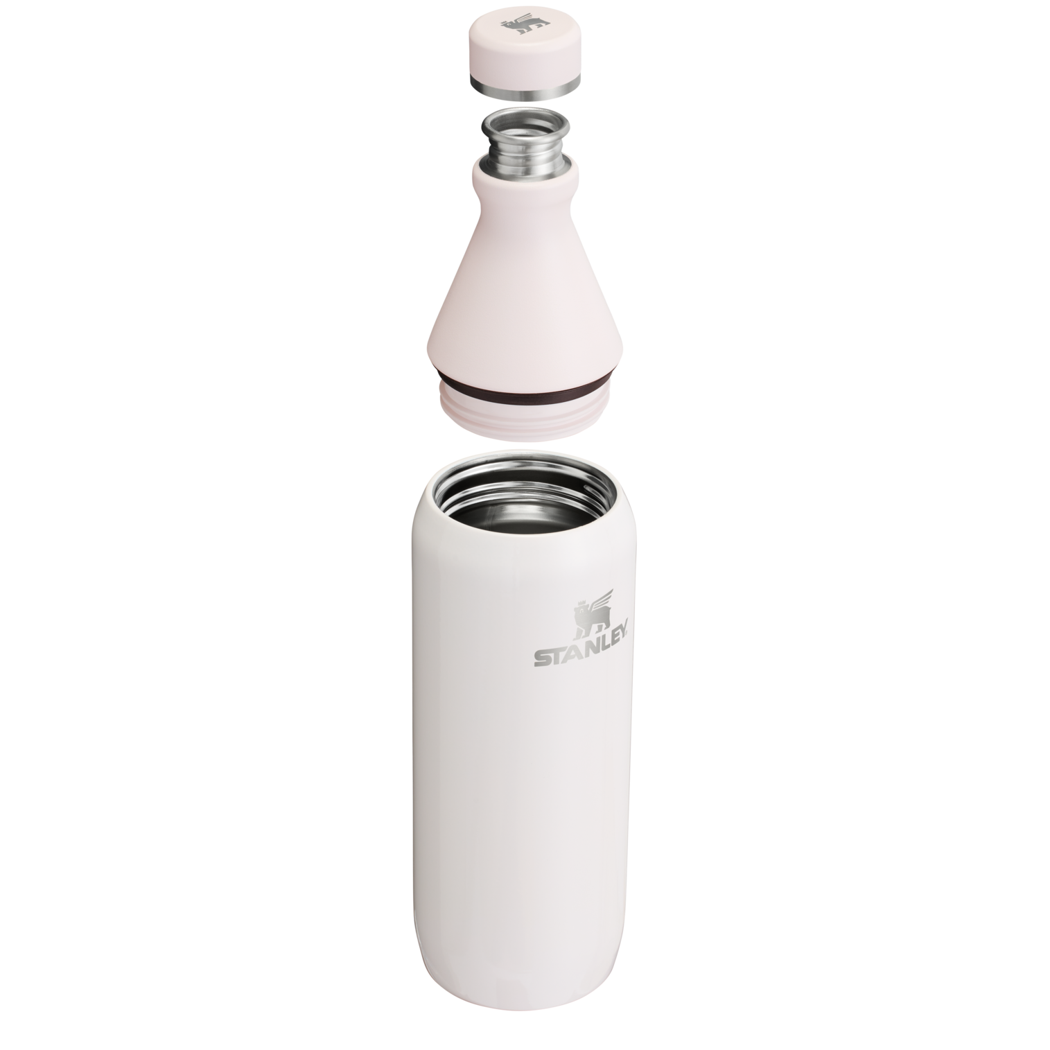 Stanley Leak Proof 20 OZ All Day Slim Bottle with removable collar in Rose Quartz Gloss