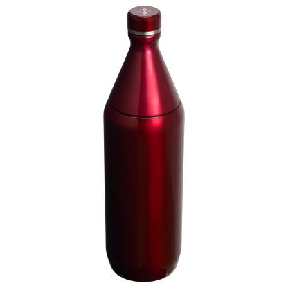 Stanley All Day Slim Water Bottle 34 OZ In Garnet Red Shine Gloss