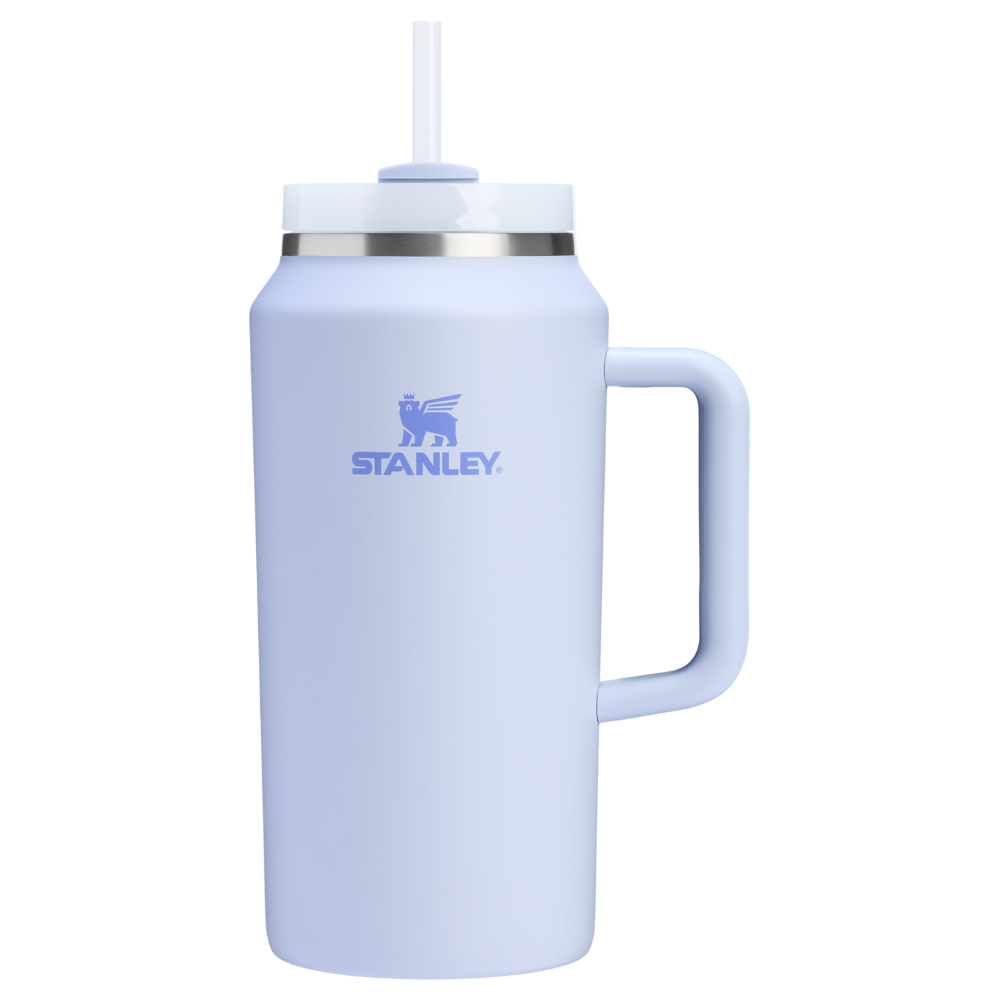 Stanley 64 OZ Quencher Flowstate Stainless Steel Tumbler In Dew Drop Purple With Straw And Handle