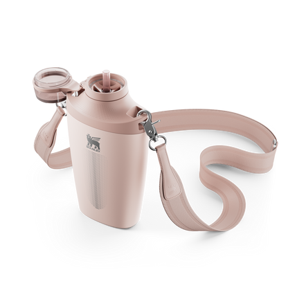 Stanley Crossbody Water Bottle in Rose Quartz