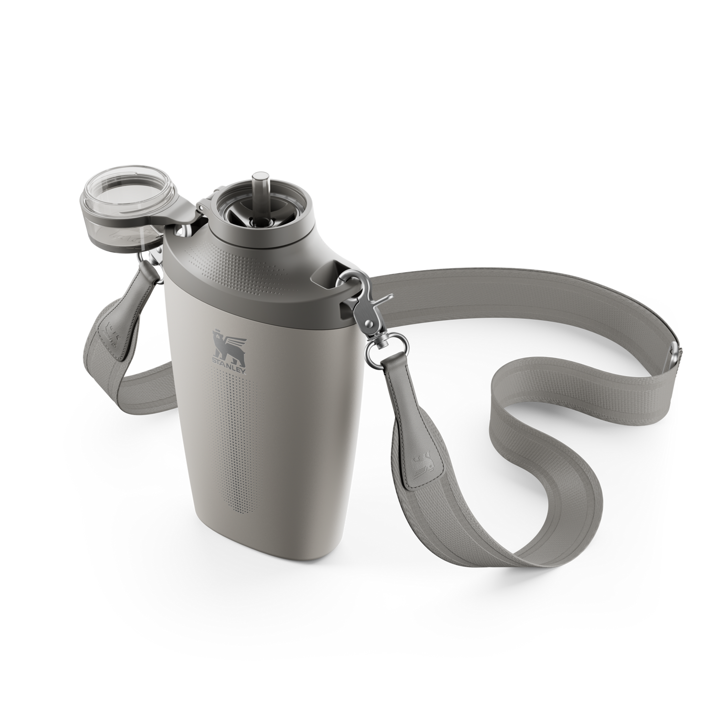 Stanley Crossbody Water Bottle in Ash Grey
