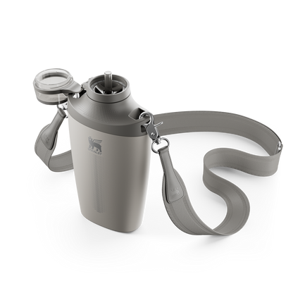 Stanley Crossbody Water Bottle in Ash Grey
