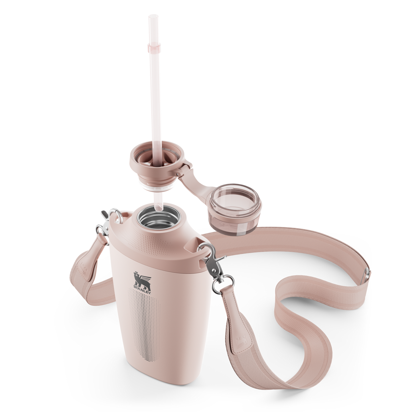Stanley Crossbody Water Bottle in Rose Quartz