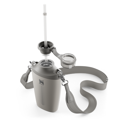 Stanley Crossbody Water Bottle in Ash Grey