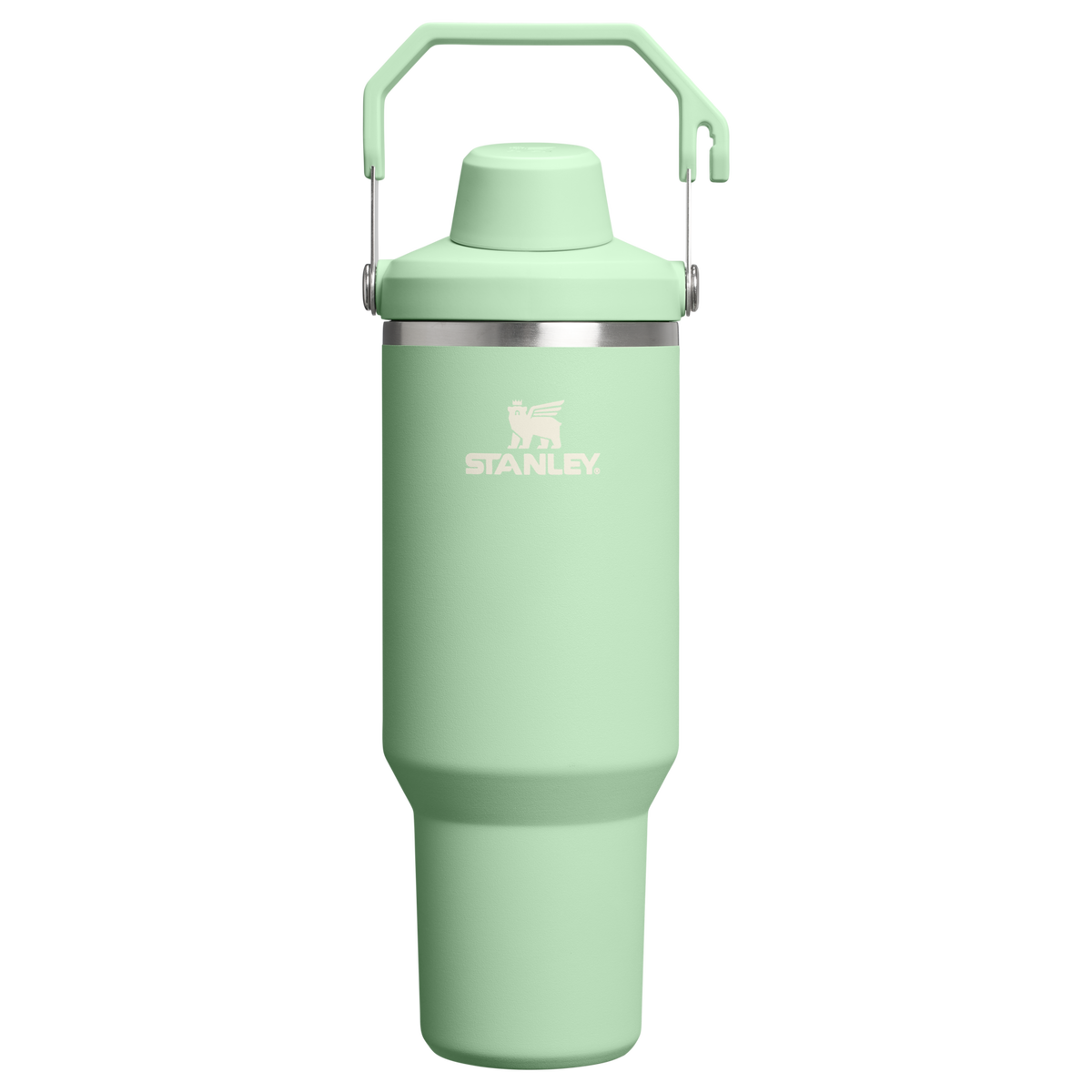 Stanley 20 OZ IceFlow Aerolight Stainless Steel Water Bottle In Pistachio Green with Fast Flow Lid