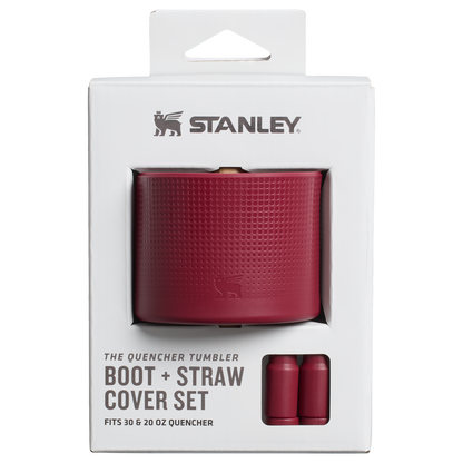 Stanley Quencher Boot & Straw Cover In cranberry red