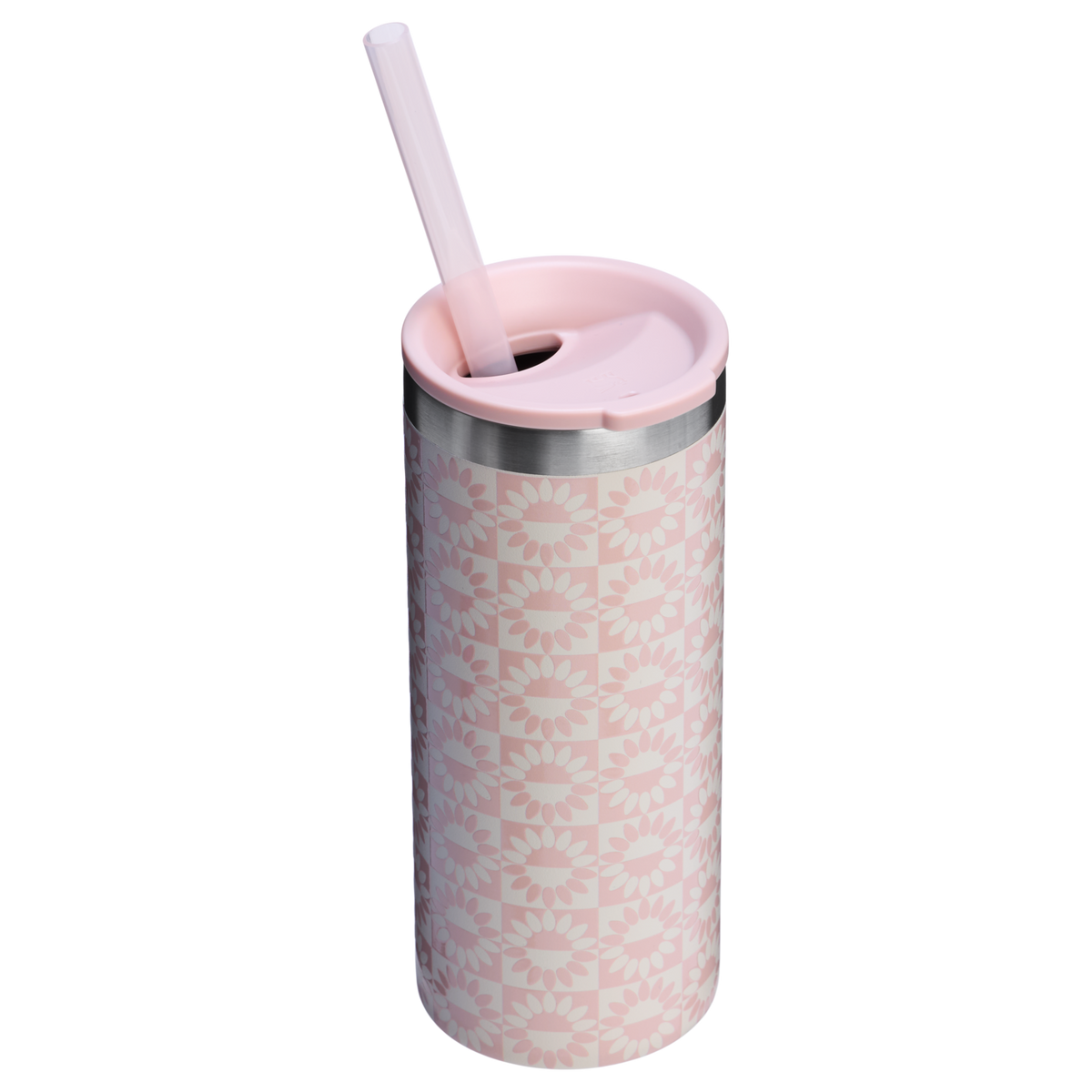 Stanley 10 OZ Everyday Slim Can Cooler Cup In Peach Whip Sunflower Pink From The Oasis Collection