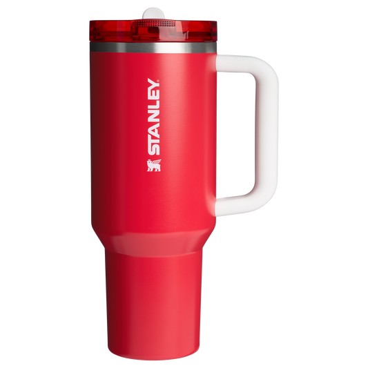 Stanley Arsenal Collab 40 OZ Quencher ProTour Stainless Steel Tumbler In Arsenal DNA Red With Flip Straw Lid & Handle