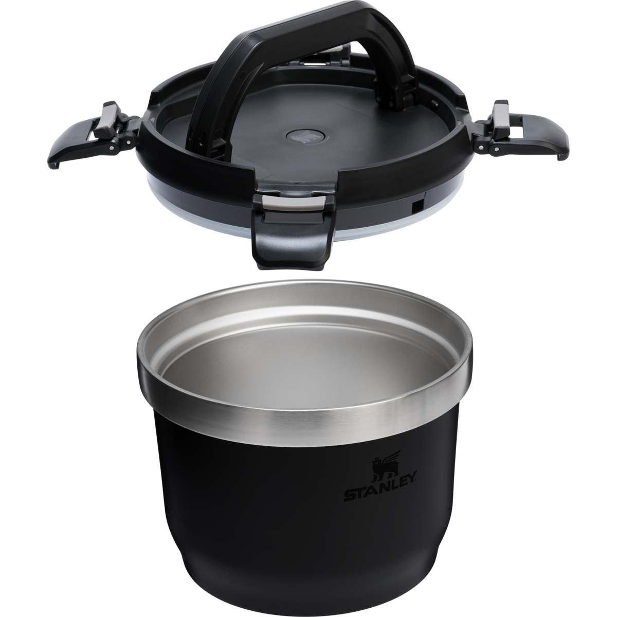 Stanley Fresh-To-Table 3 qt Leakproof Crock in Black with sealed lid and side latches