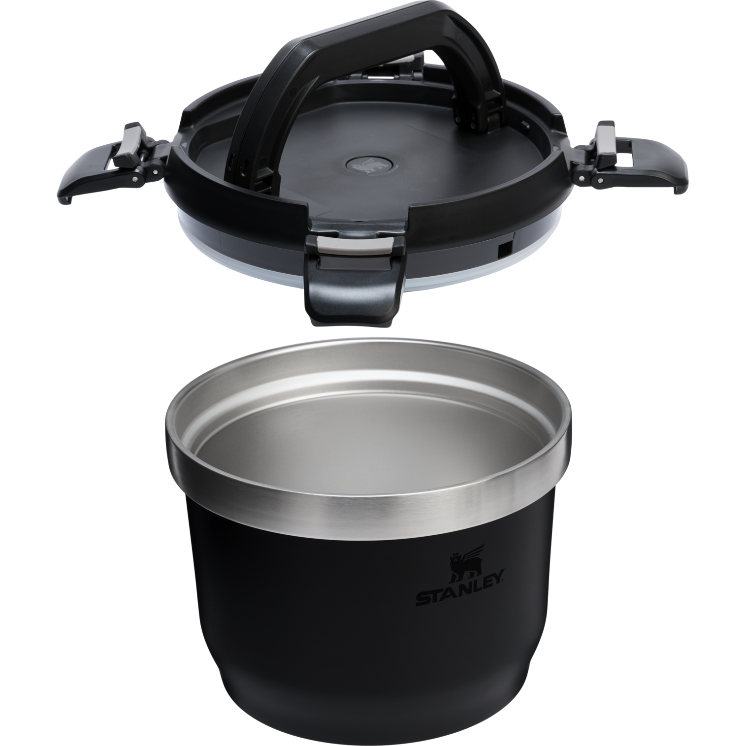 Stanley Fresh-To-Table 3 qt Leakproof Crock in Black with sealed lid and side latches