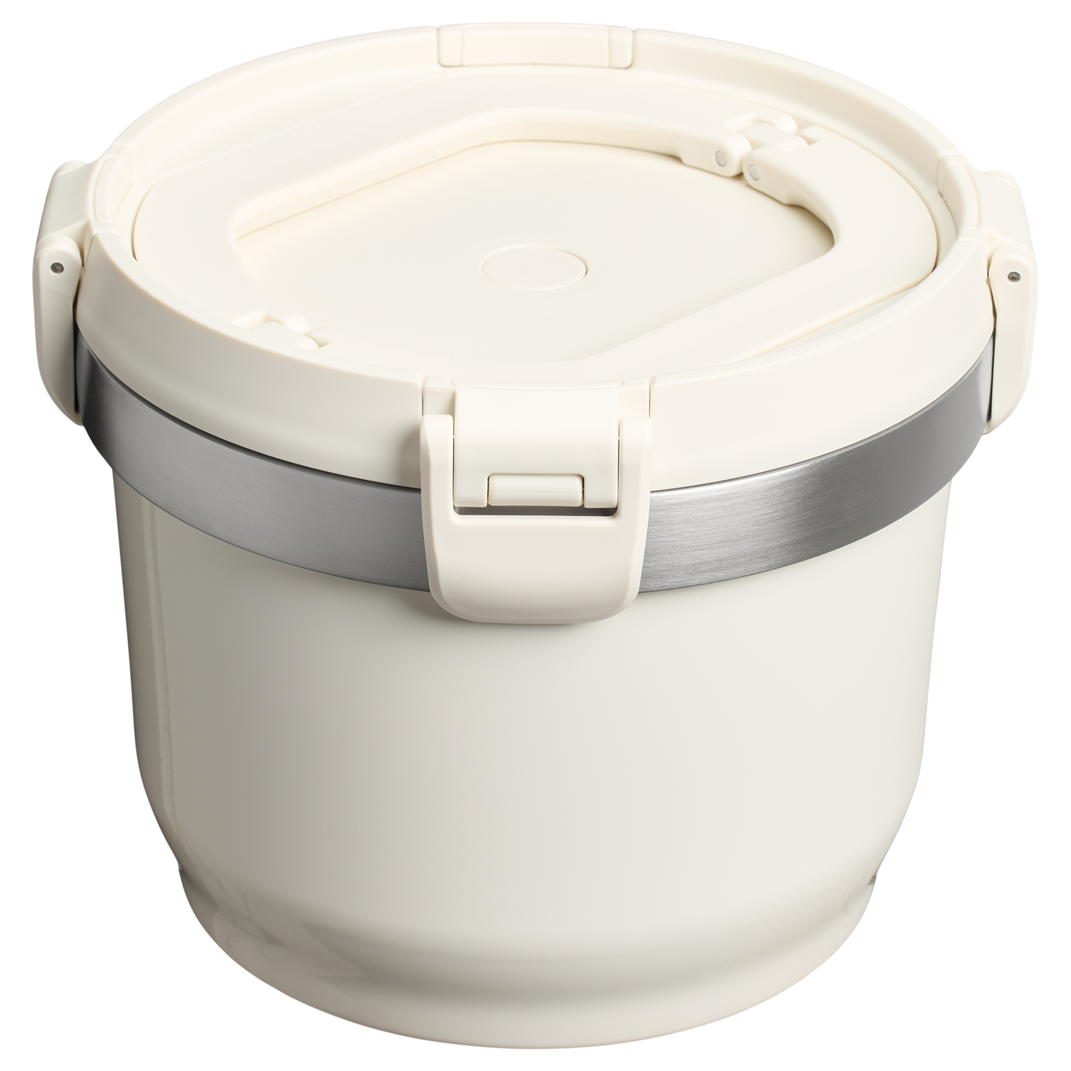 Stanley Fresh-To-Table 3 qt Leakproof Crock in Cream White with sealed lid and side latches