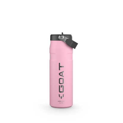 The Messi x Stanley IceFlow™ Water Bottle with Flip Straw Lid 24 OZ In Messi GOAT Pink