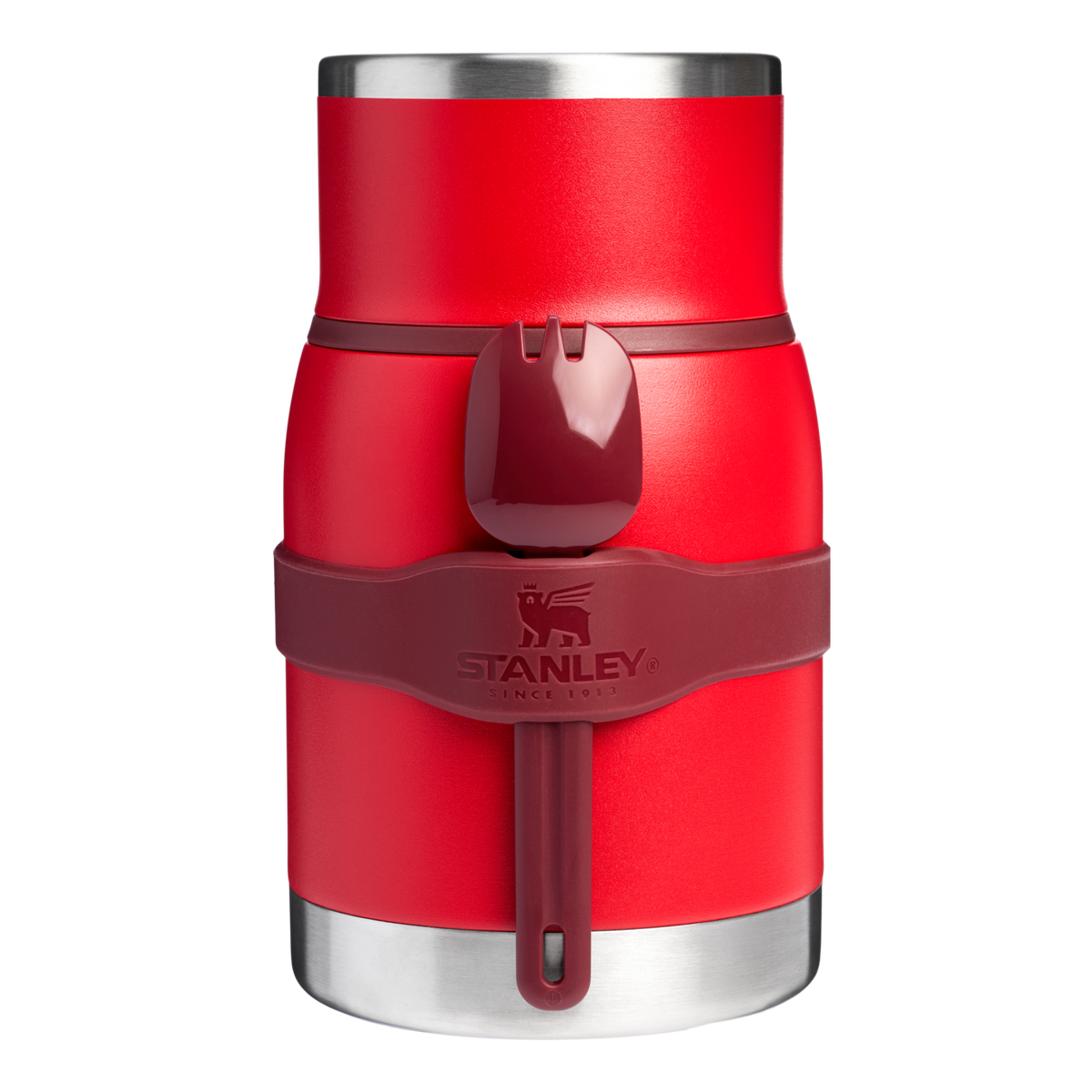 Stanley Adventure To-Go Insulated Food Jar With Spork 24 OZ In Chili Red