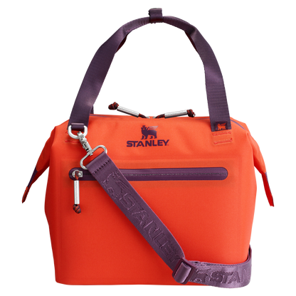 The All-Day Julienne Mini Soft Sided Cooler In Tigerlily Plum & Orange