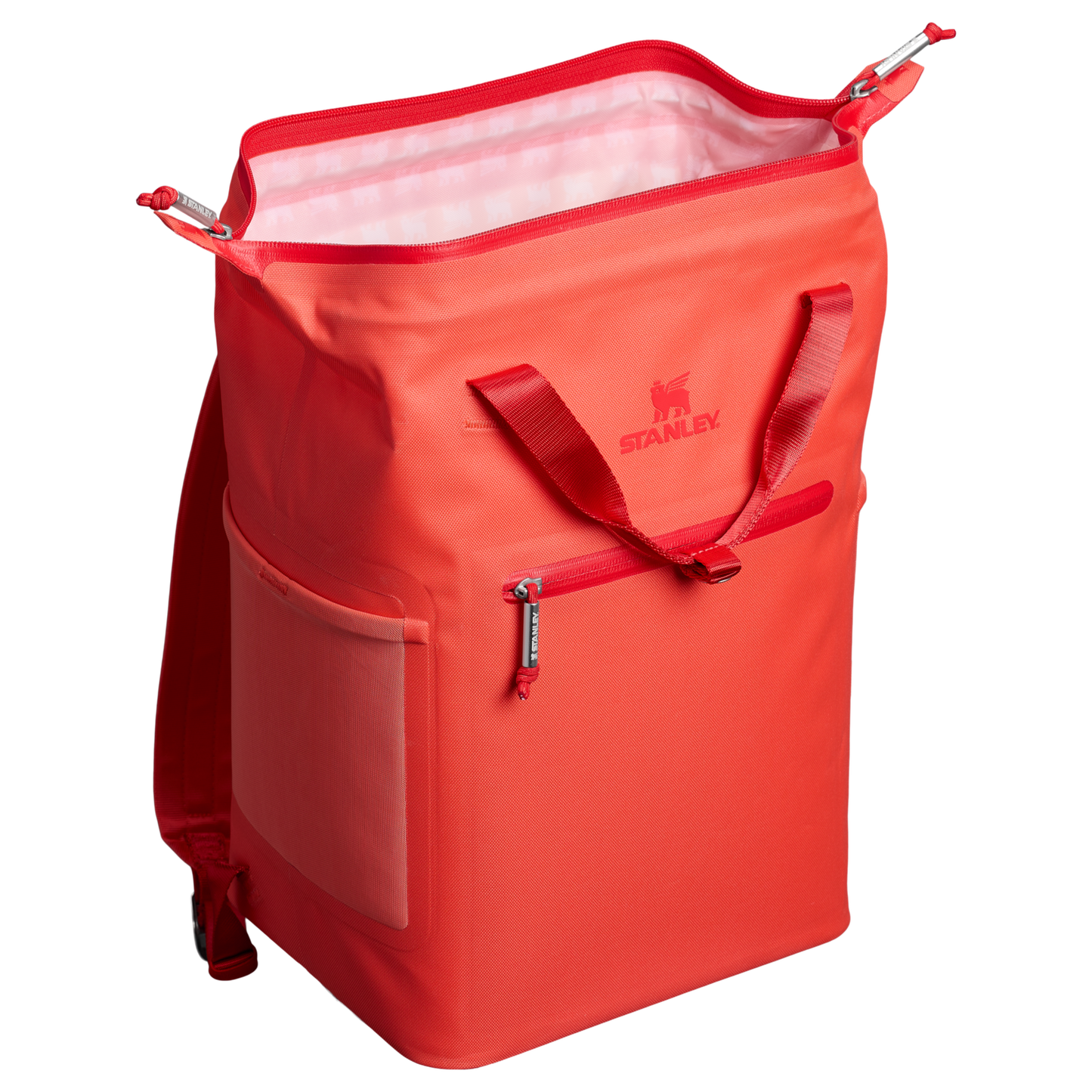 Stanley 14 Quart All Day Madeleine Mini Soft Sided Cooler Backpack In Hot Coral Red