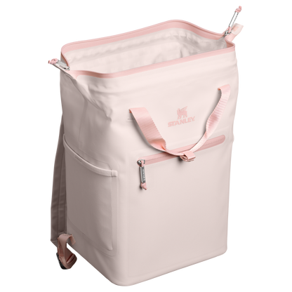 Stanley 14 QT All Day Madeleine Midi Soft Sided Cooler Backpack In Rose Quartz Pink