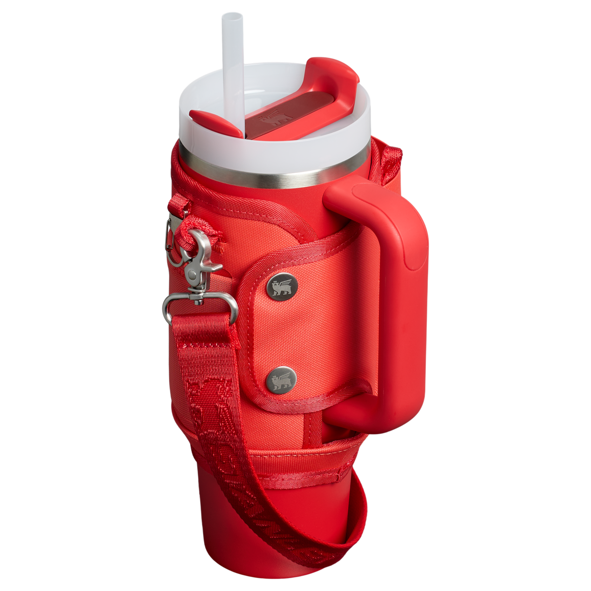 Stanley All Day 30 OZ Quencher Carry All In Hot Coral Red