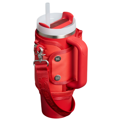 Stanley All Day 30 OZ Quencher Carry All In Hot Coral Red