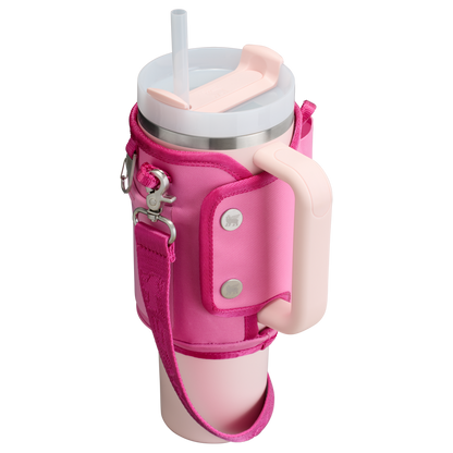 Stanley Carry-All 40 oz Quencher with Detachable Crossbody Straps in Fuchsia