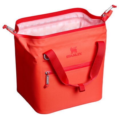 Stanley 7.4 Quart All Day Julienne Mini Soft Sided Cooler In Hot Coral Red