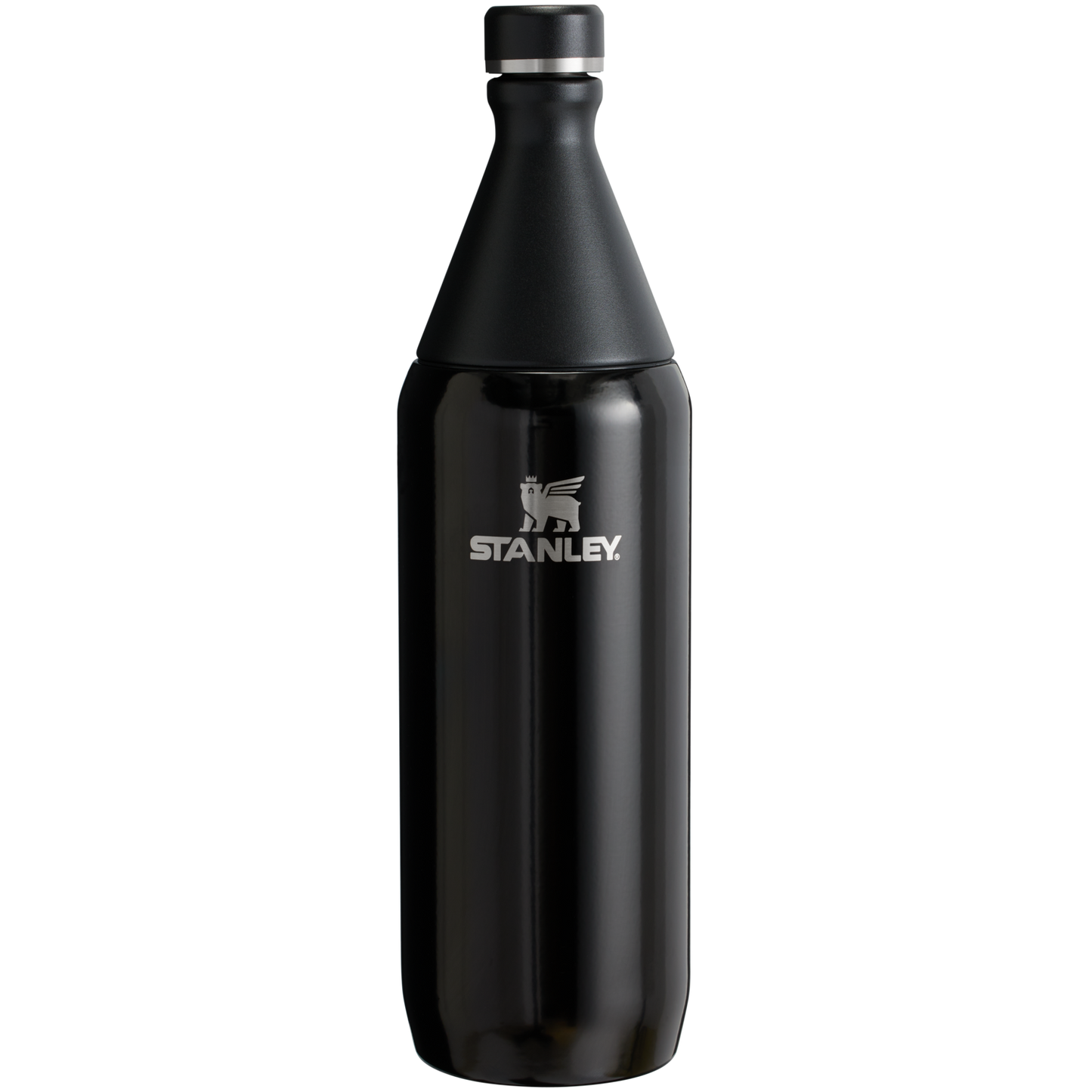 Stanley Leak Proof 34 OZ All Day Slim Bottle with removable collar in Black Gloss