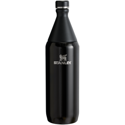 Stanley Leak Proof 34 OZ All Day Slim Bottle with removable collar in Black Gloss