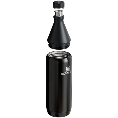 Stanley Leak Proof 34 OZ All Day Slim Bottle with removable collar in Black Gloss