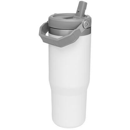 The Classic IceFlow Flip Straw 30 oz Tumbler In Polar White