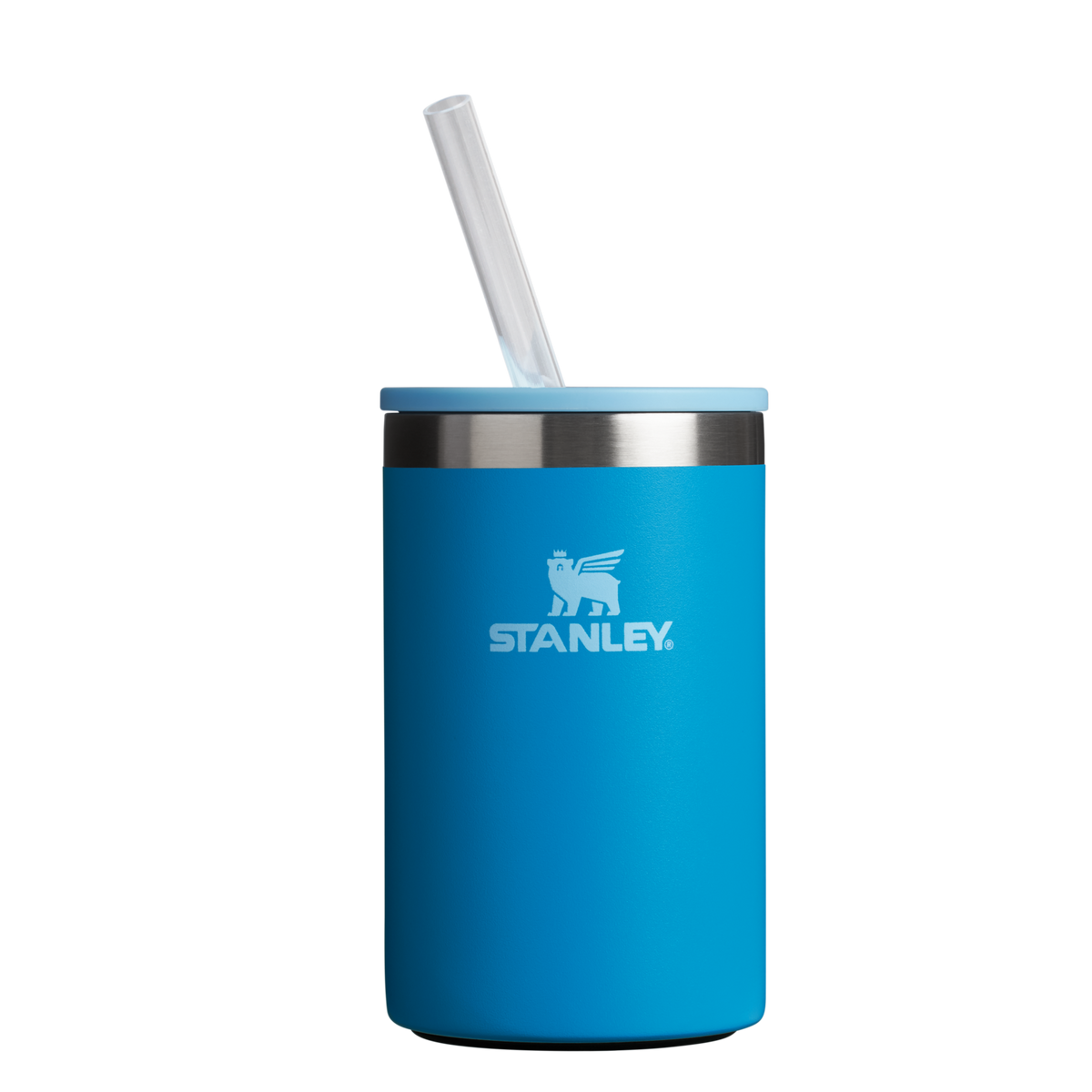 Stanley Everyday Can Cooler cup 10 oz with straw in Azure