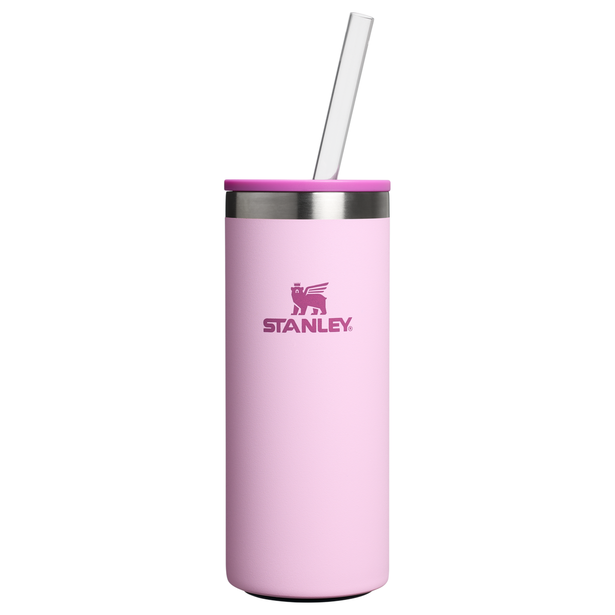 Stanley Everyday Slim Can Cooler Cup 10OZ In Cherry Blossom Pink