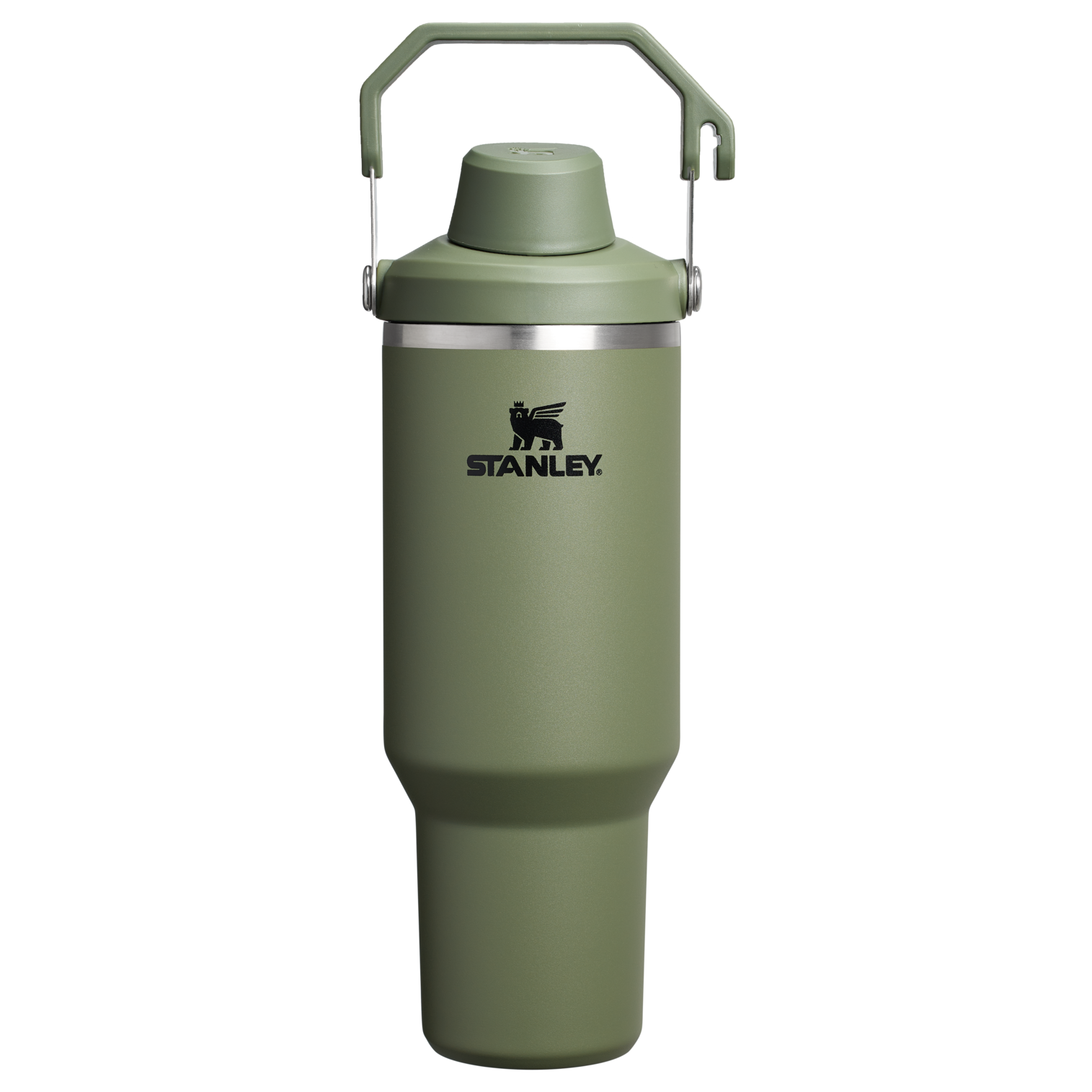 Stanley 40 OZ Ice Flow Fast Flow Insulated Tumbler In Dried Pine Green