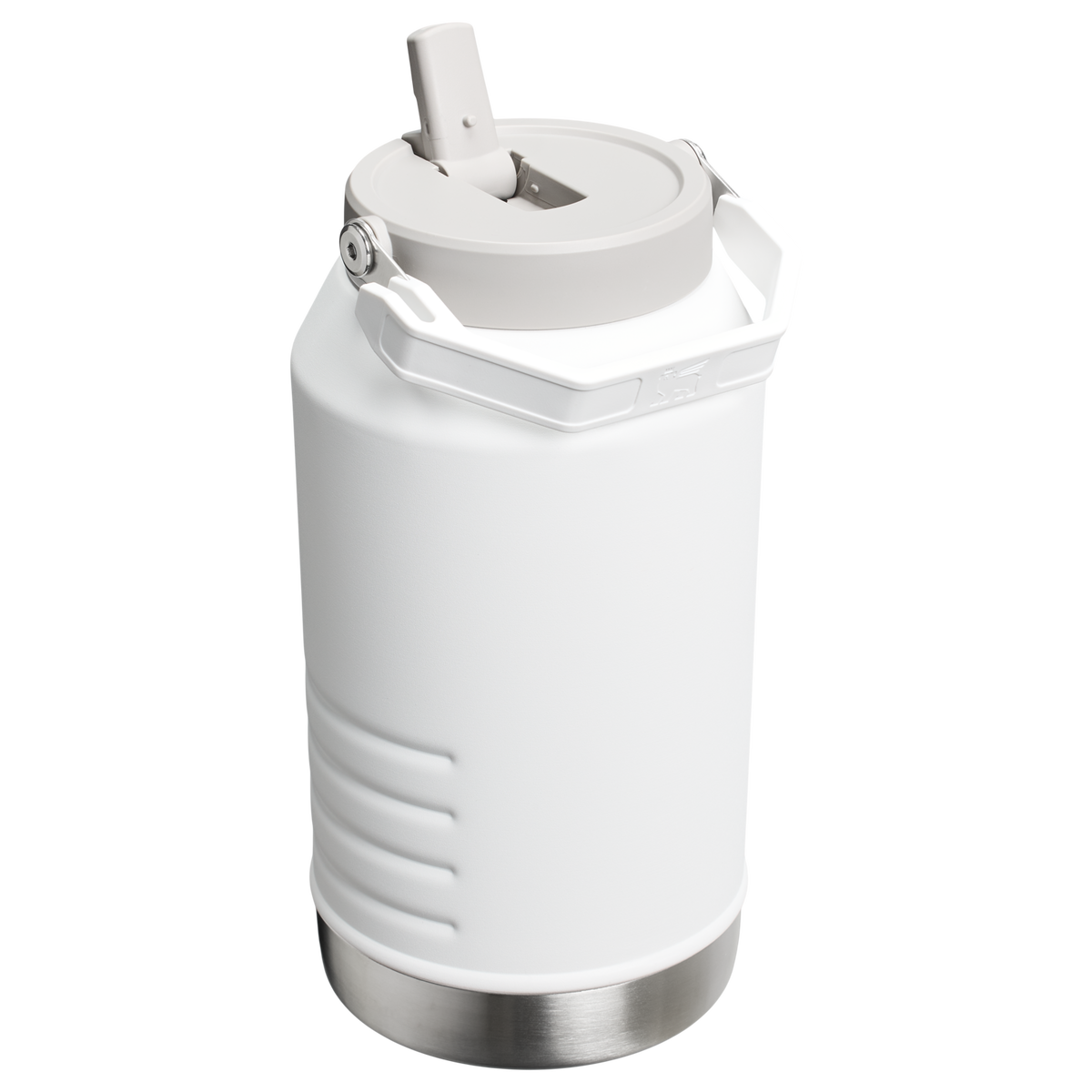 Stanley 96 OZ Stainless Steel IceFlow Slip Straw Water Jug In Frost White