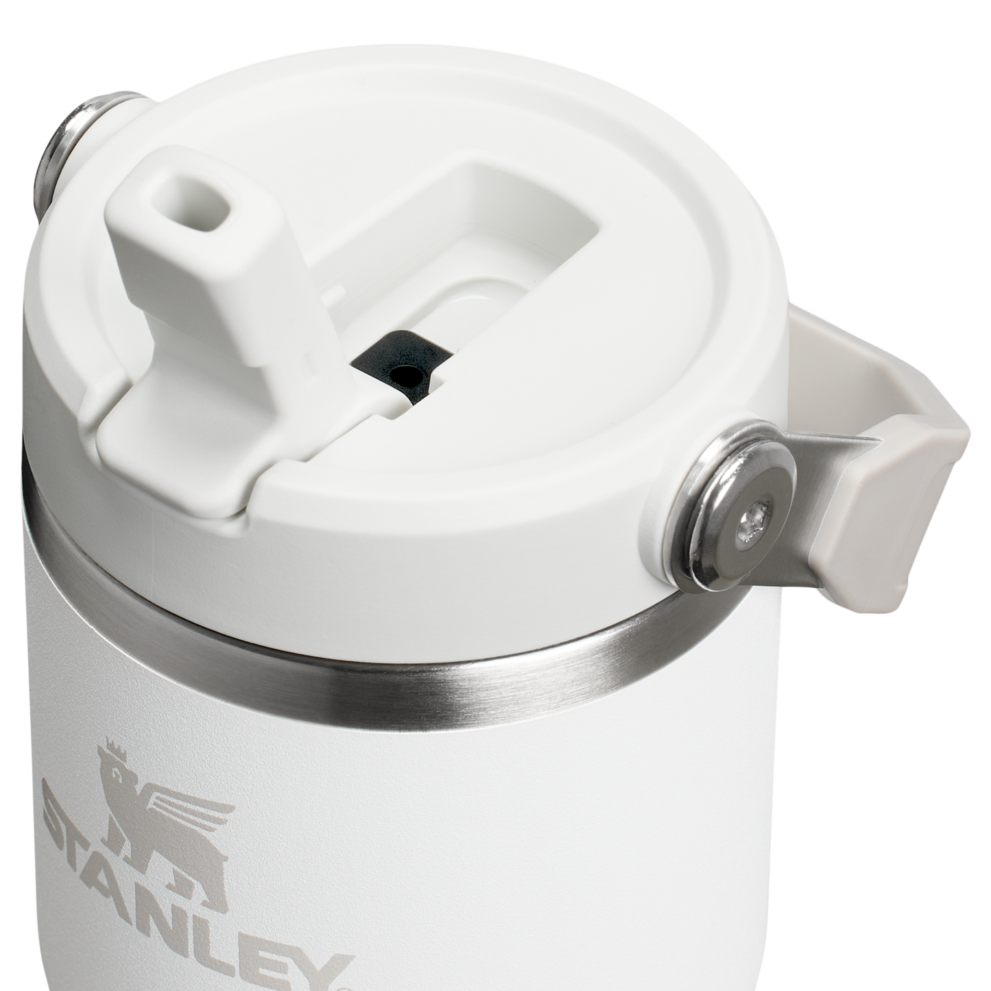 Stanley 14 OZ Ice Flow Flip Straw Tumbler In Frost White